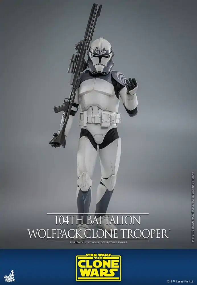 Star Wars The Clone Wars 1/6 104th Battalion Wolfpack Clone Trooper akciófigura 30 cm termékfotó