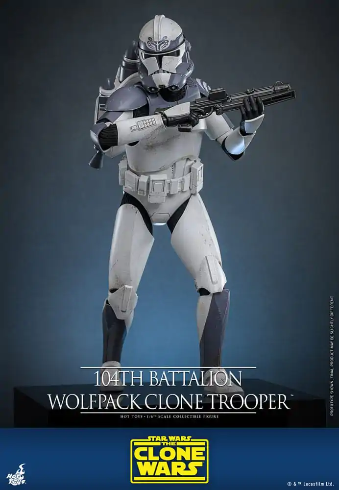 Star Wars The Clone Wars 1/6 104th Battalion Wolfpack Clone Trooper akciófigura 30 cm termékfotó