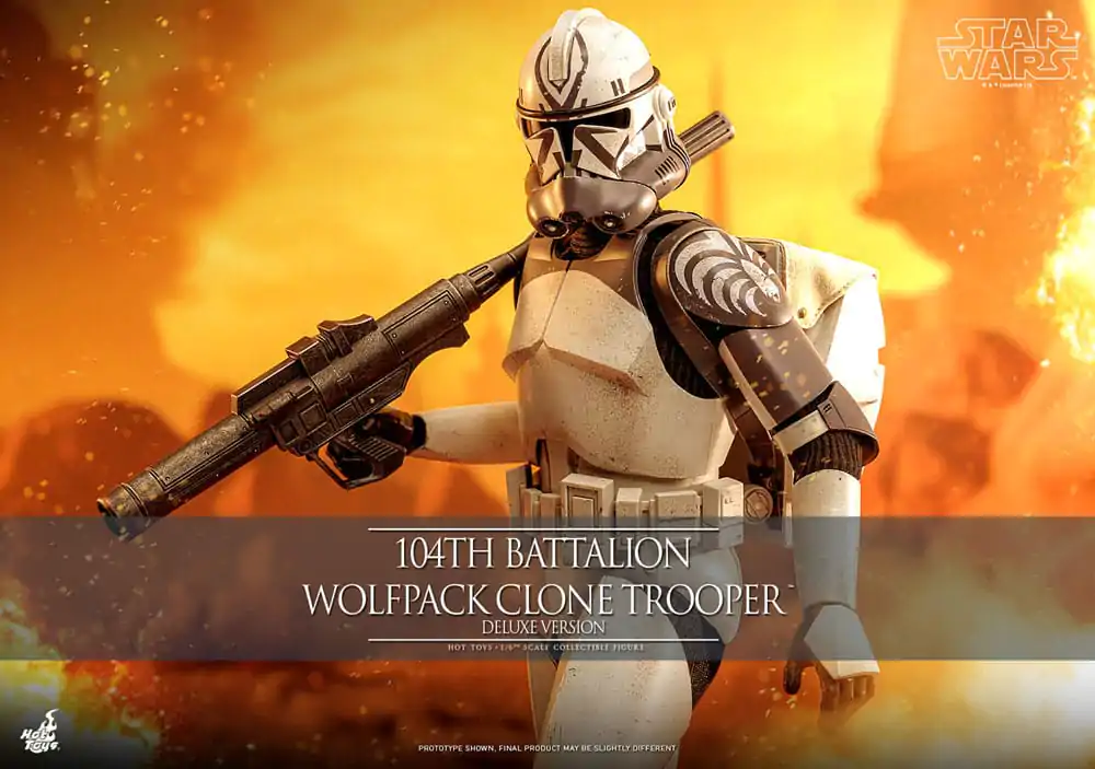 Star Wars The Clone Wars 1/6 104th Battalion Wolfpack Clone Trooper Deluxe Version akciófigura 30 cm termékfotó