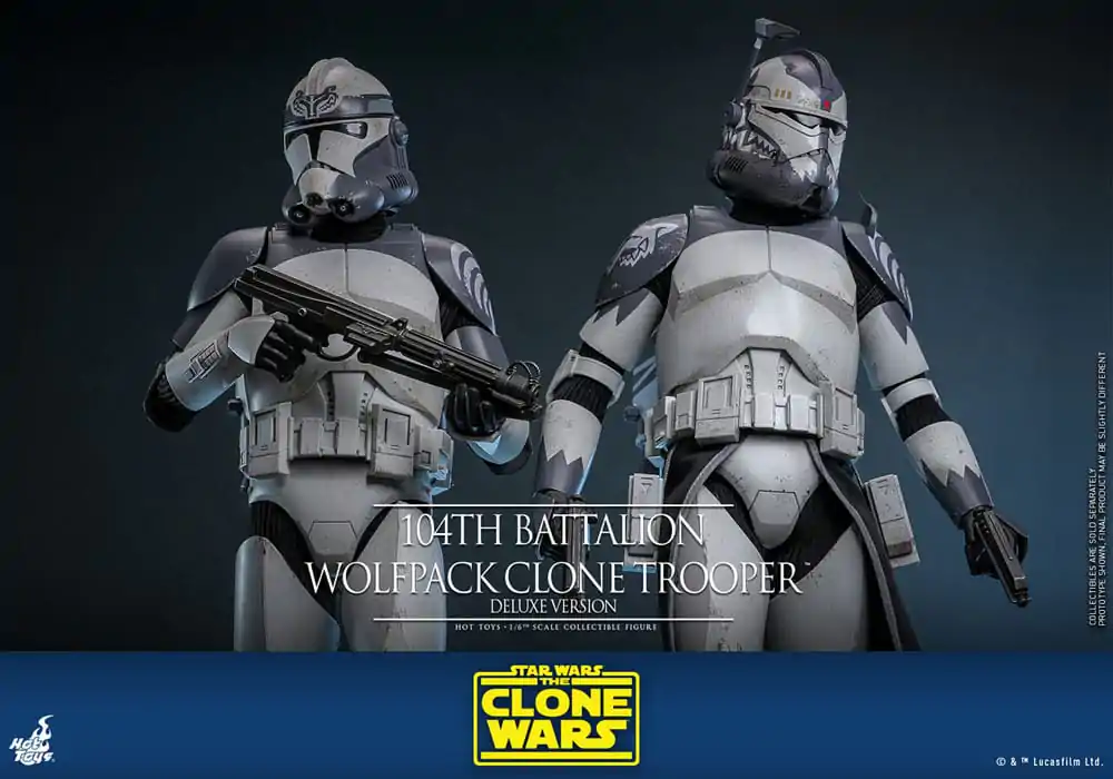 Star Wars The Clone Wars 1/6 104th Battalion Wolfpack Clone Trooper Deluxe Version akciófigura 30 cm termékfotó