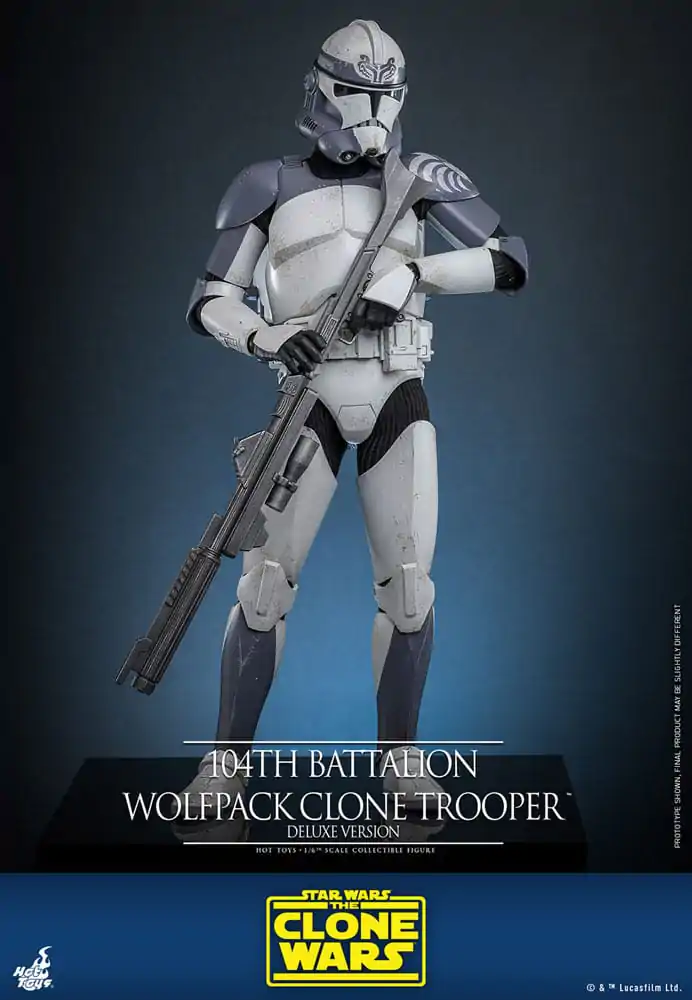 Star Wars The Clone Wars 1/6 104th Battalion Wolfpack Clone Trooper Deluxe Version akciófigura 30 cm termékfotó