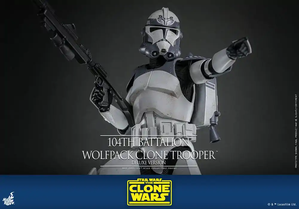 Star Wars The Clone Wars 1/6 104th Battalion Wolfpack Clone Trooper Deluxe Version akciófigura 30 cm termékfotó