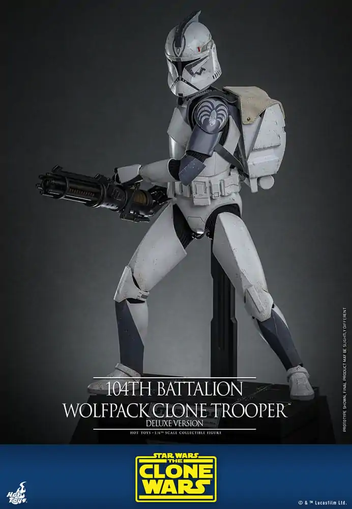 Star Wars The Clone Wars 1/6 104th Battalion Wolfpack Clone Trooper Deluxe Version akciófigura 30 cm termékfotó