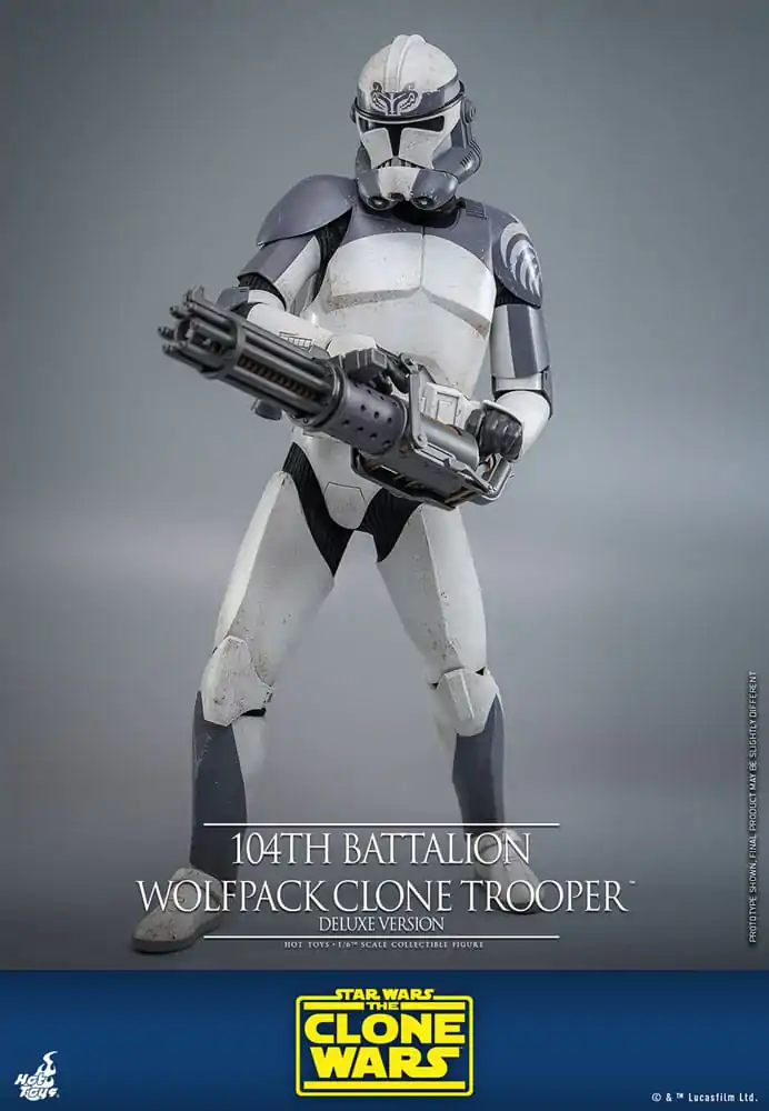 Star Wars The Clone Wars 1/6 104th Battalion Wolfpack Clone Trooper Deluxe Version akciófigura 30 cm termékfotó