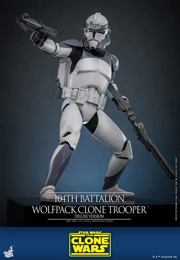 Star Wars The Clone Wars 1/6 104th Battalion Wolfpack Clone Trooper Deluxe Version akciófigura 30 cm termékfotó