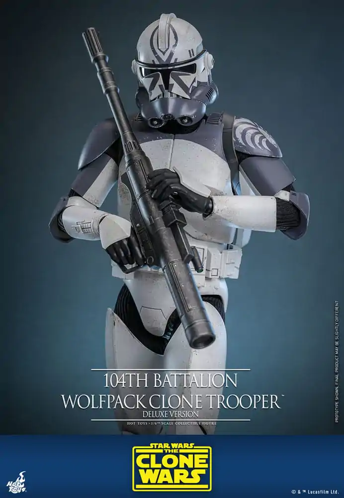 Star Wars The Clone Wars 1/6 104th Battalion Wolfpack Clone Trooper Deluxe Version akciófigura 30 cm termékfotó