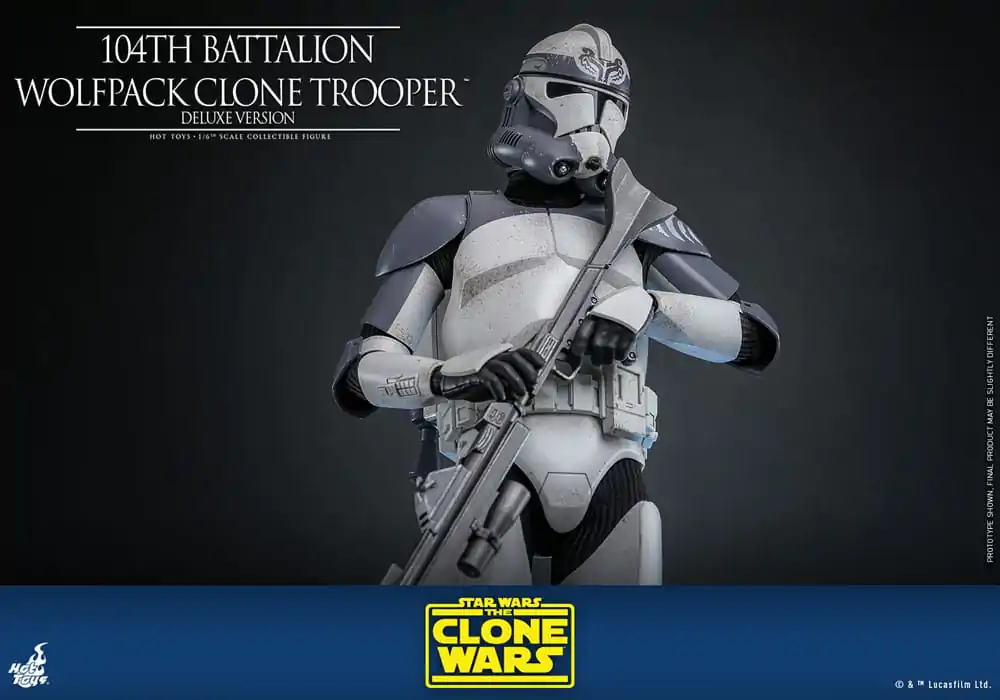 Star Wars The Clone Wars 1/6 104th Battalion Wolfpack Clone Trooper Deluxe Version akciófigura 30 cm termékfotó