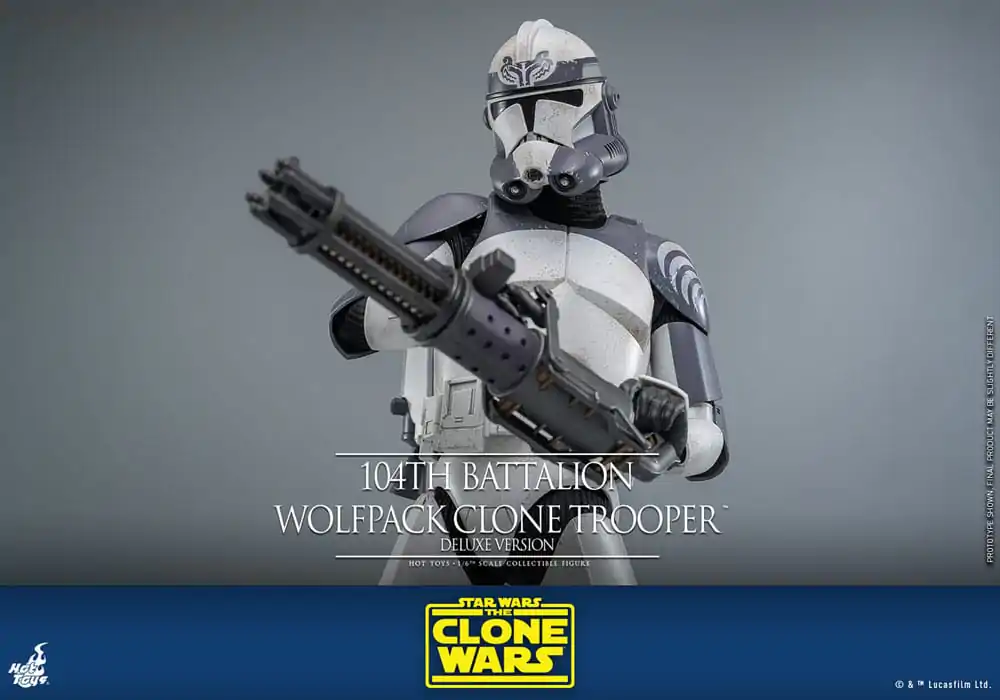 Star Wars The Clone Wars 1/6 104th Battalion Wolfpack Clone Trooper Deluxe Version akciófigura 30 cm termékfotó