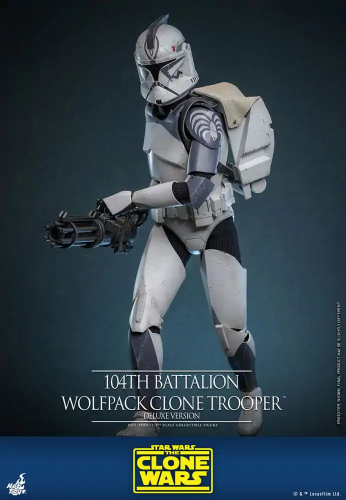 Star Wars The Clone Wars 1/6 104th Battalion Wolfpack Clone Trooper Deluxe Version akciófigura 30 cm termékfotó