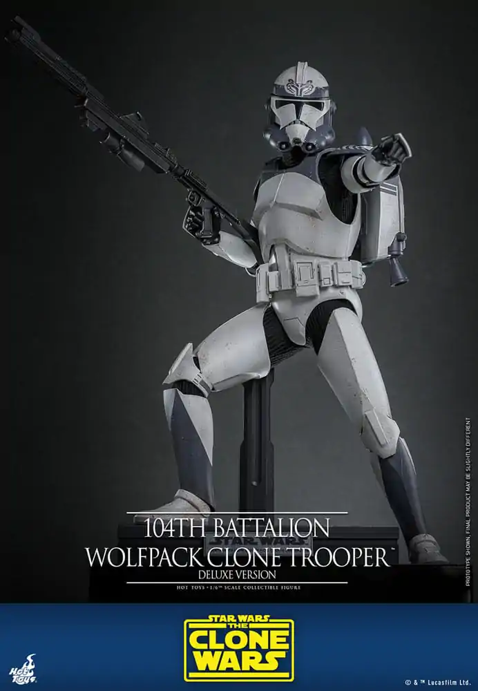 Star Wars The Clone Wars 1/6 104th Battalion Wolfpack Clone Trooper Deluxe Version akciófigura 30 cm termékfotó