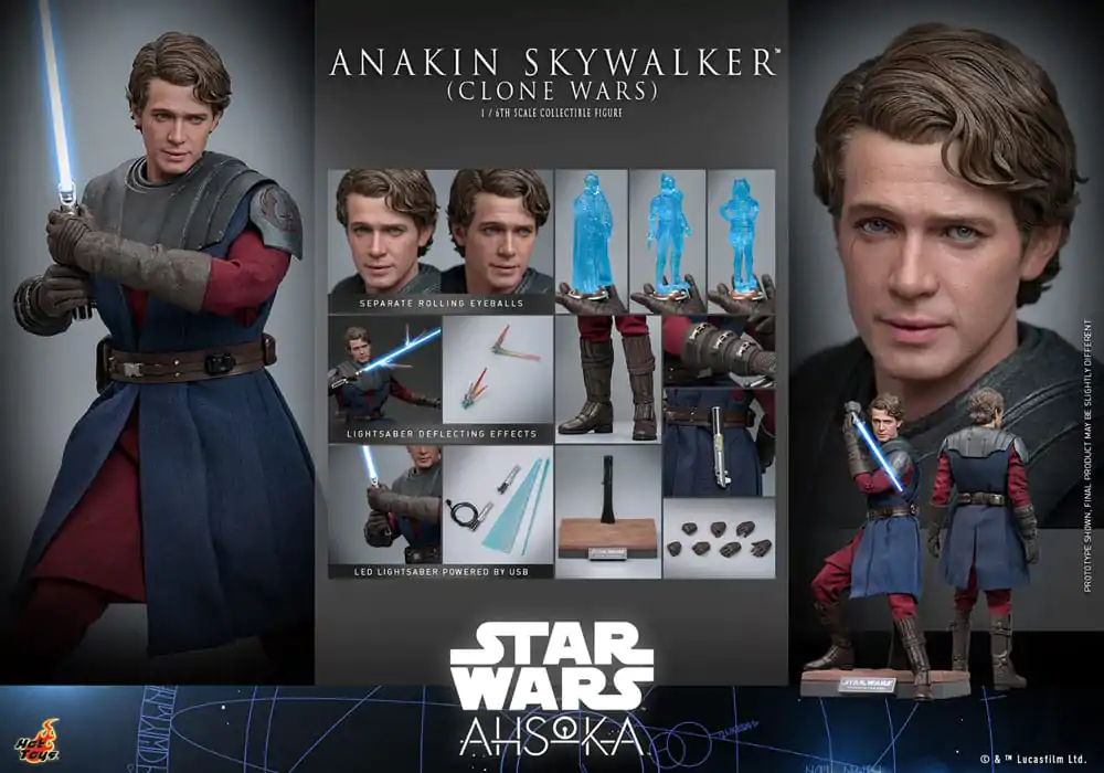 Star Wars: The Clone Wars 1/6 Anakin Skywalker akciófigura 31 cm termékfotó