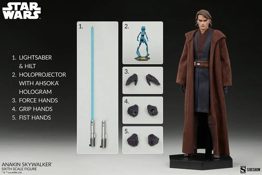 Star Wars The Clone Wars 1/6 Anakin Skywalker akciófigura 31 cm termékfotó