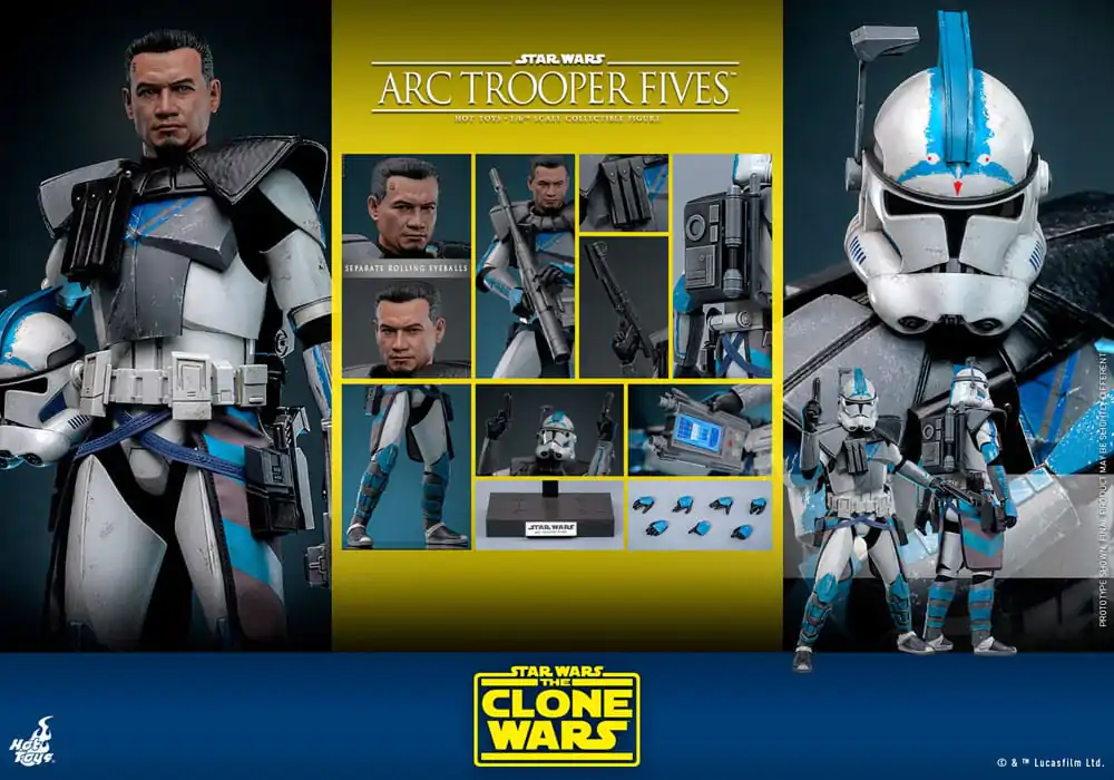 Star Wars: The Clone Wars 1/6 Arc Trooper Fives akciófigura 30 cm termékfotó