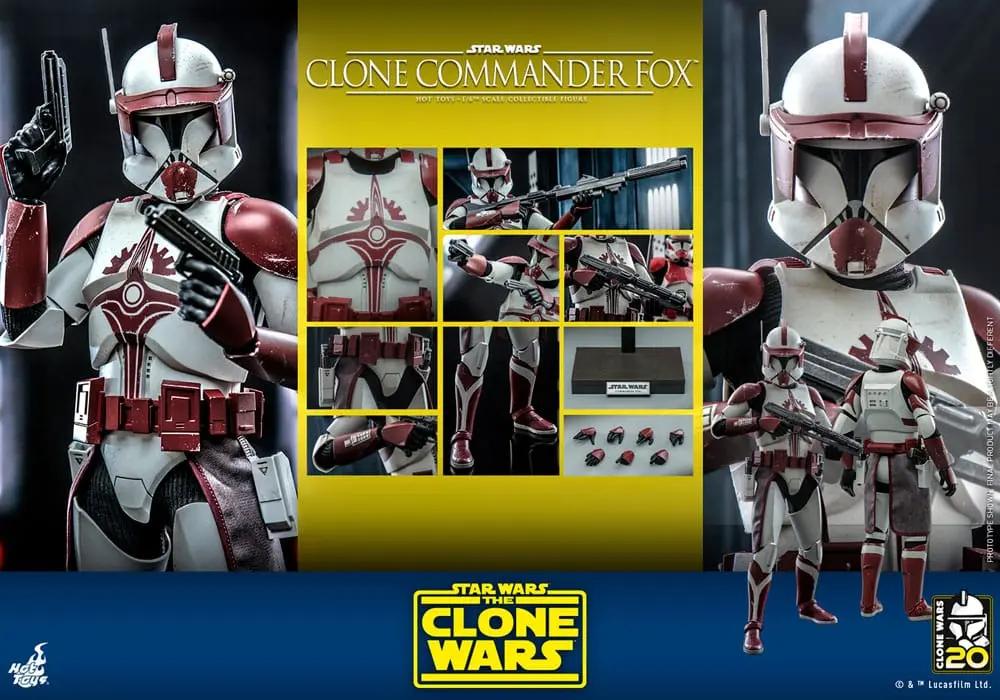 Star Wars: The Clone Wars 1/6 Clone Commander Fox akciófigura 30 cm termékfotó