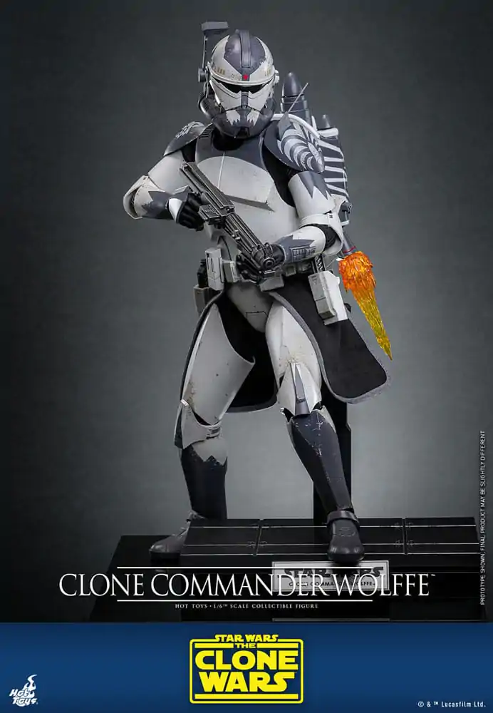 Star Wars: The Clone Wars 1/6 Clone Commander Wolffe akciófigura 30 cm termékfotó