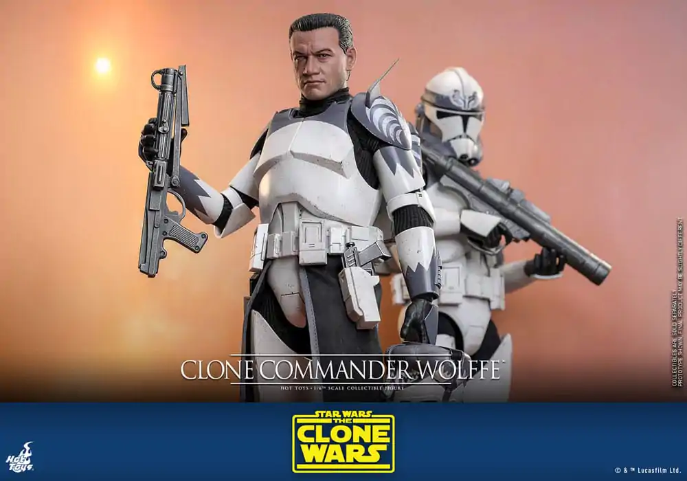 Star Wars: The Clone Wars 1/6 Clone Commander Wolffe akciófigura 30 cm termékfotó