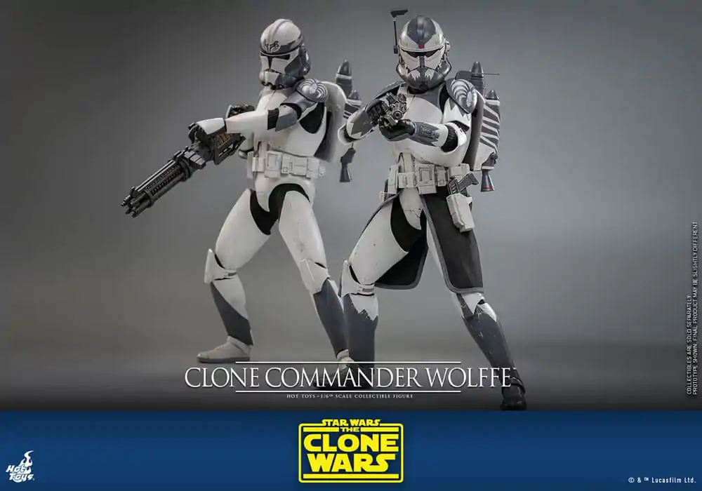 Star Wars: The Clone Wars 1/6 Clone Commander Wolffe akciófigura 30 cm termékfotó