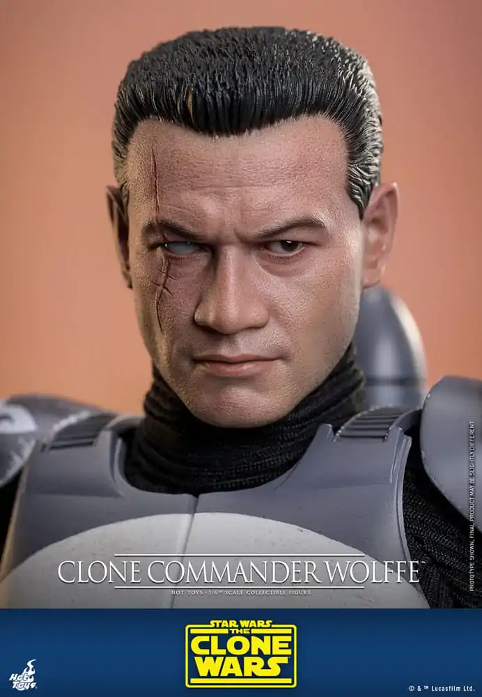 Star Wars: The Clone Wars 1/6 Clone Commander Wolffe akciófigura 30 cm termékfotó