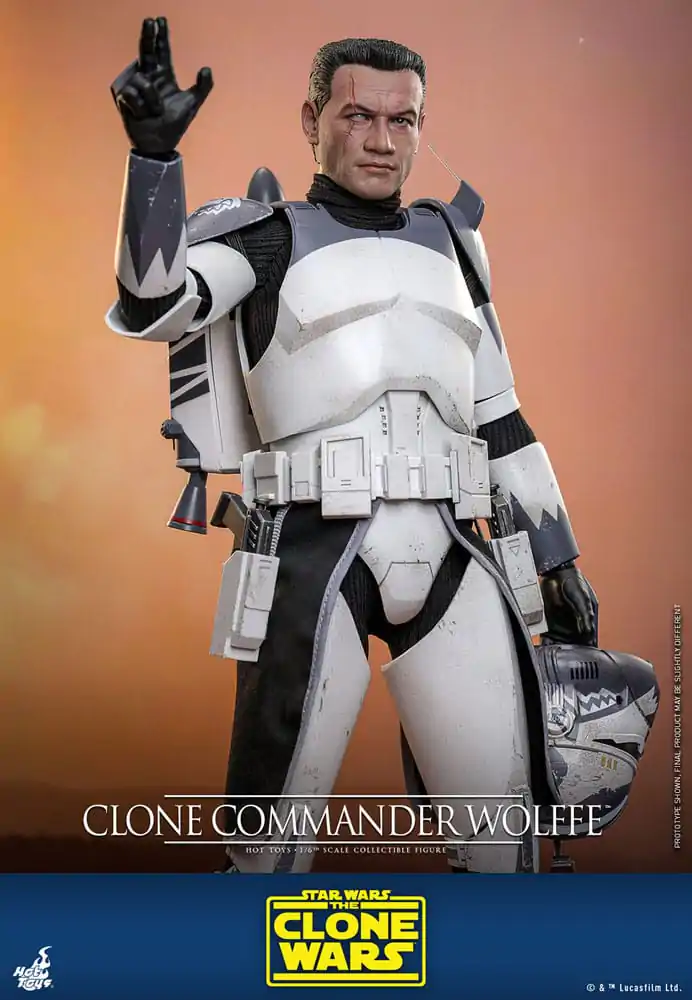 Star Wars: The Clone Wars 1/6 Clone Commander Wolffe akciófigura 30 cm termékfotó