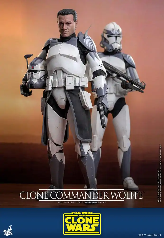 Star Wars: The Clone Wars 1/6 Clone Commander Wolffe akciófigura 30 cm termékfotó