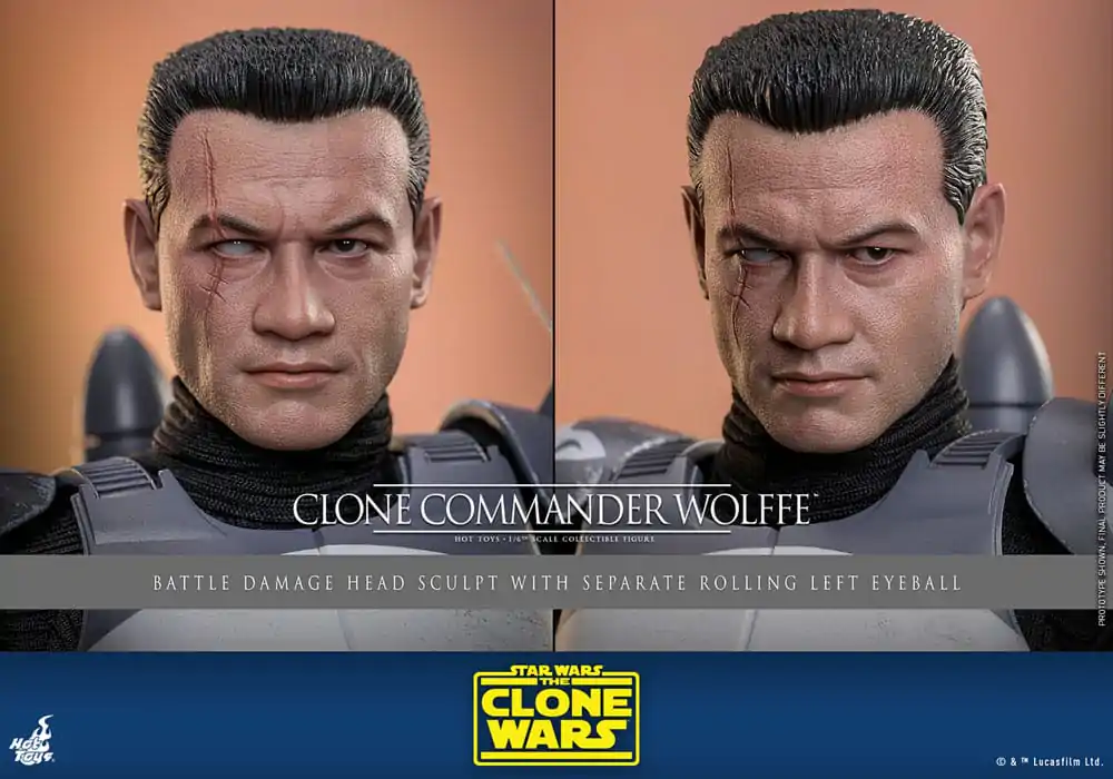 Star Wars: The Clone Wars 1/6 Clone Commander Wolffe akciófigura 30 cm termékfotó