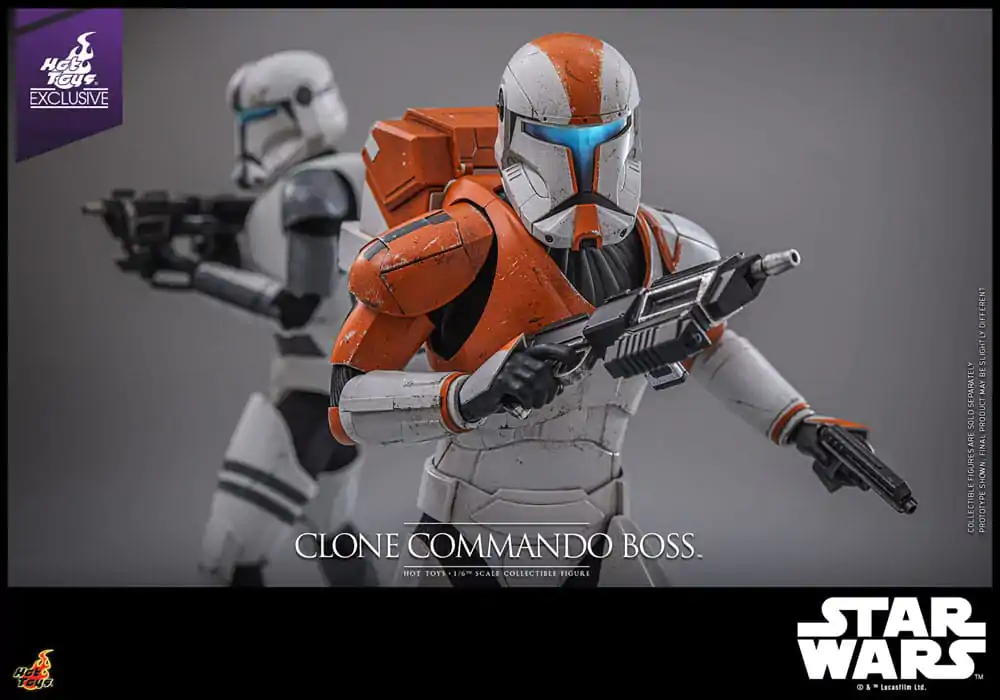 Star Wars: The Clone Wars 1/6 Clone Commando Boss Hot Toys Exkluzív akciófigura 30 cm termékfotó