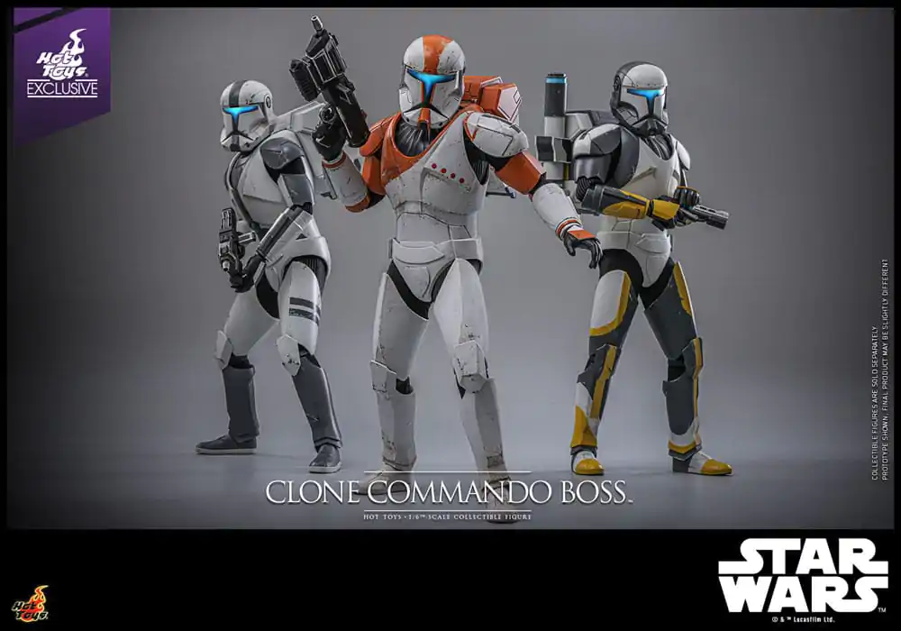 Star Wars: The Clone Wars 1/6 Clone Commando Boss Hot Toys Exkluzív akciófigura 30 cm termékfotó