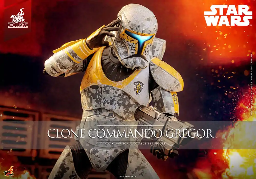 Star Wars: The Clone Wars 1/6 Clone Commando Gregor Hot Toys Exkluzív akciófigura 30 cm termékfotó