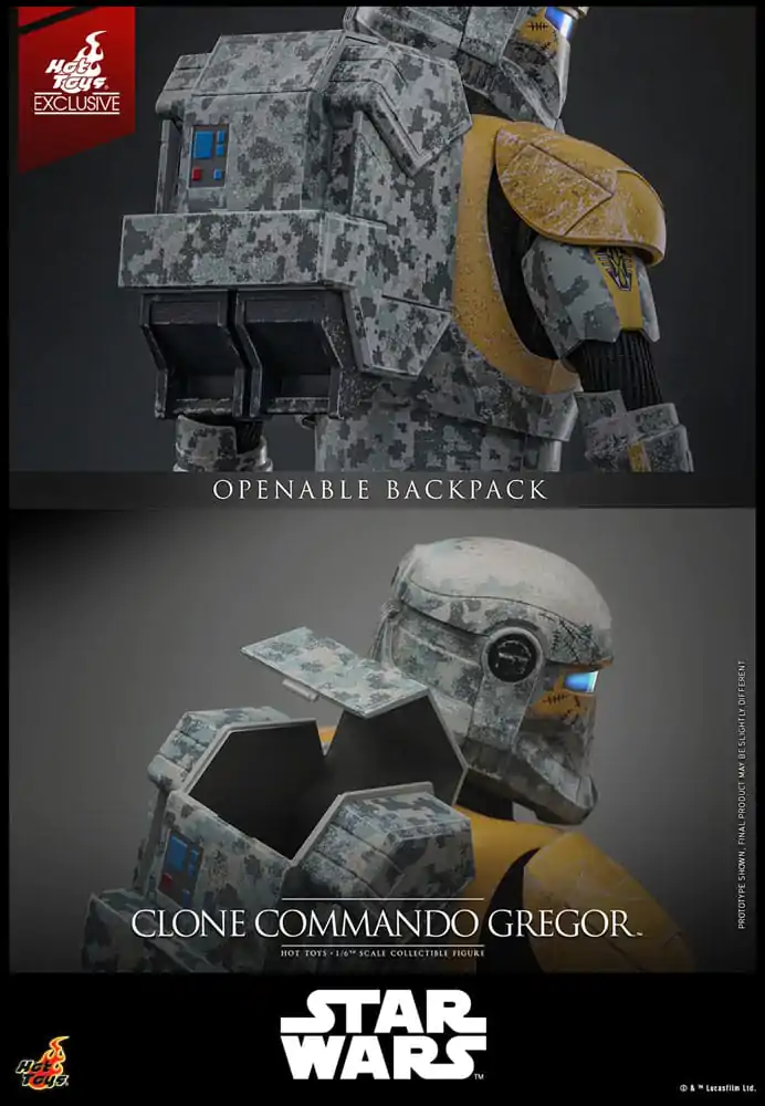 Star Wars: The Clone Wars 1/6 Clone Commando Gregor Hot Toys Exkluzív akciófigura 30 cm termékfotó