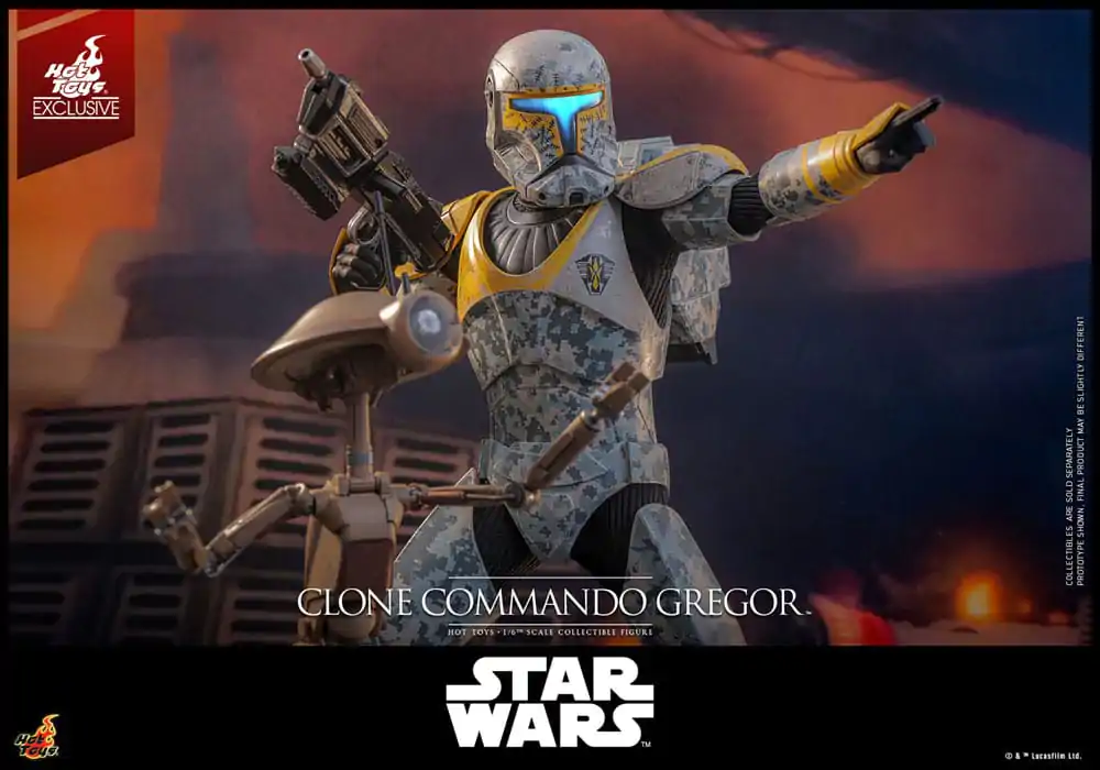 Star Wars: The Clone Wars 1/6 Clone Commando Gregor Hot Toys Exkluzív akciófigura 30 cm termékfotó