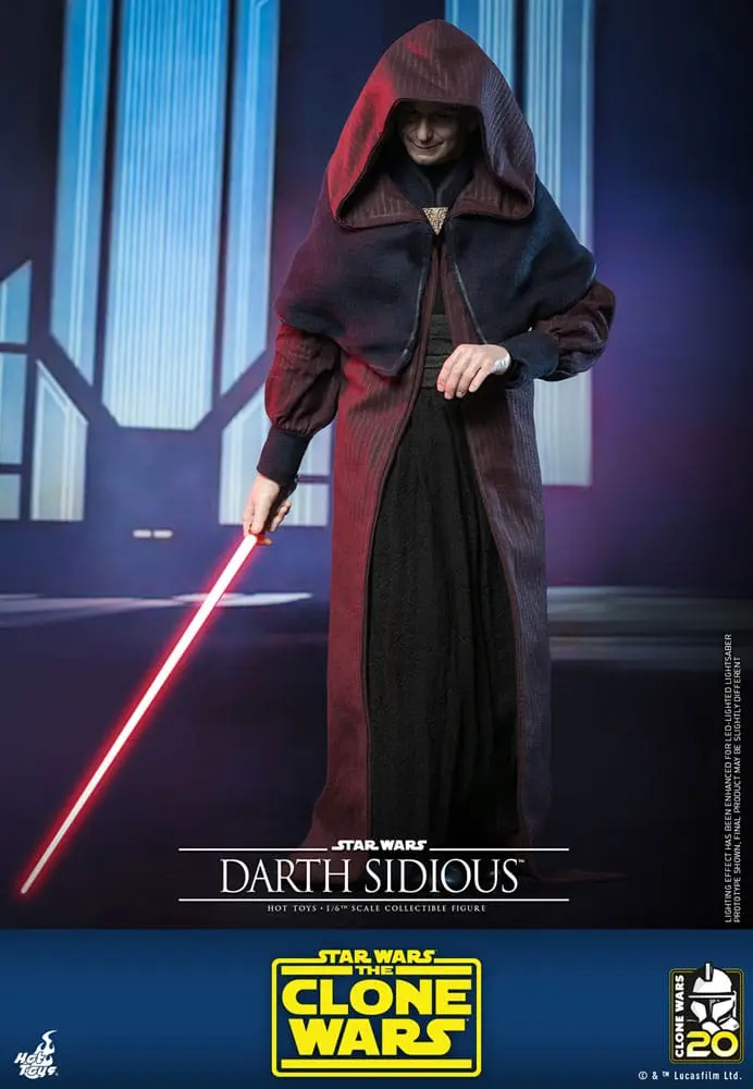 Star Wars: The Clone Wars 1/6 Darth Sidious akciófigura 29 cm termékfotó