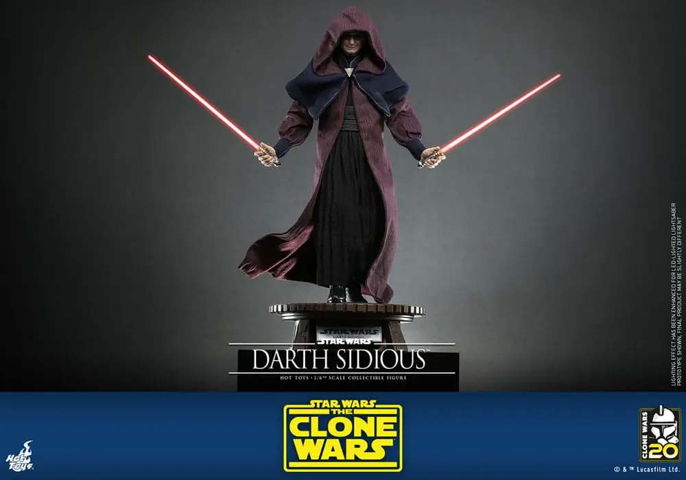 Star Wars: The Clone Wars 1/6 Darth Sidious akciófigura 29 cm termékfotó