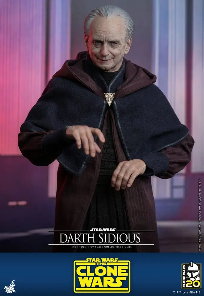 Star Wars: The Clone Wars 1/6 Darth Sidious akciófigura 29 cm termékfotó