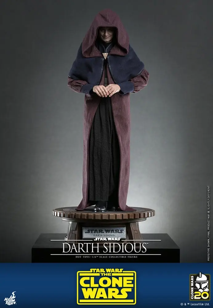 Star Wars: The Clone Wars 1/6 Darth Sidious akciófigura 29 cm termékfotó