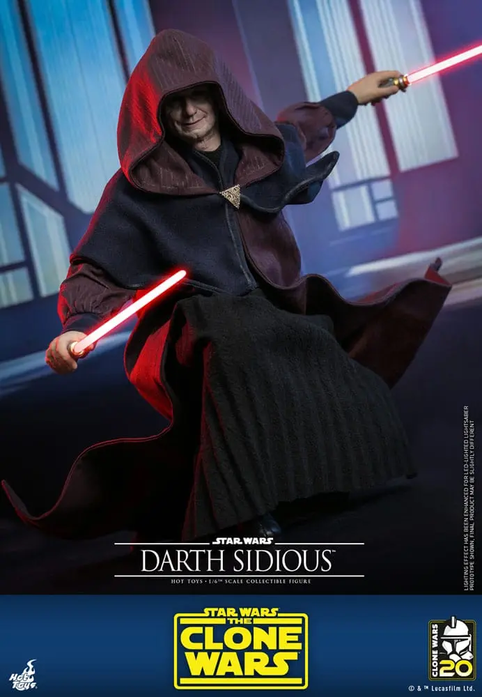 Star Wars: The Clone Wars 1/6 Darth Sidious akciófigura 29 cm termékfotó