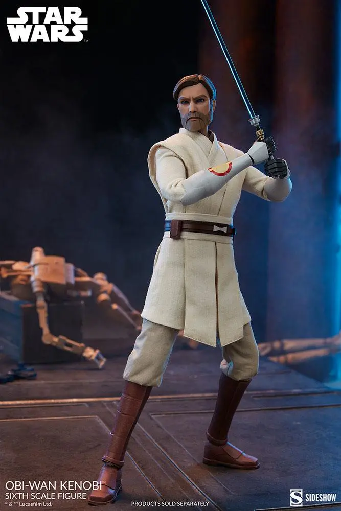 Star Wars The Clone Wars Action Figure 1/6 Obi-Wan Kenobi 30 cm termékfotó