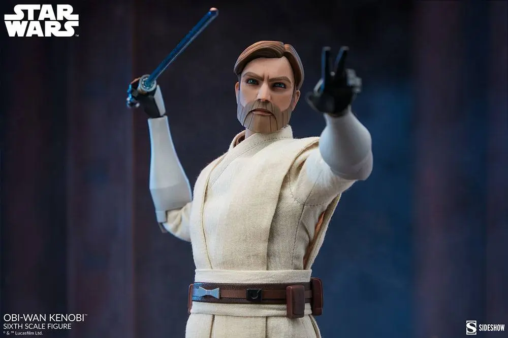 Star Wars The Clone Wars Action Figure 1/6 Obi-Wan Kenobi 30 cm termékfotó