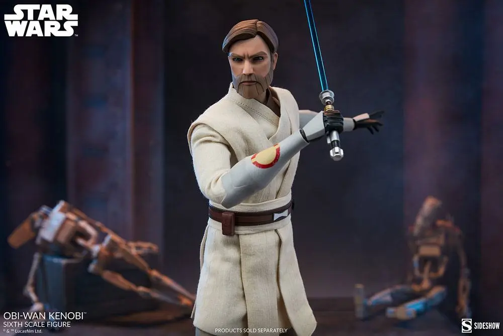 Star Wars The Clone Wars Action Figure 1/6 Obi-Wan Kenobi 30 cm termékfotó