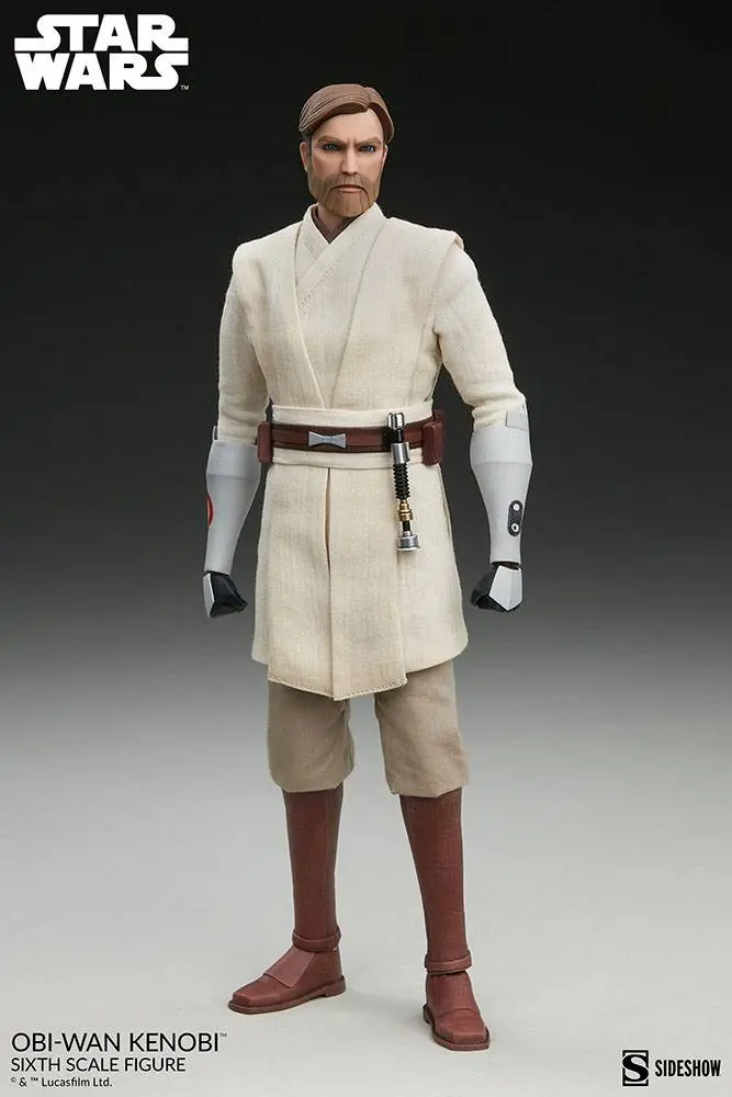 Star Wars The Clone Wars Action Figure 1/6 Obi-Wan Kenobi 30 cm termékfotó