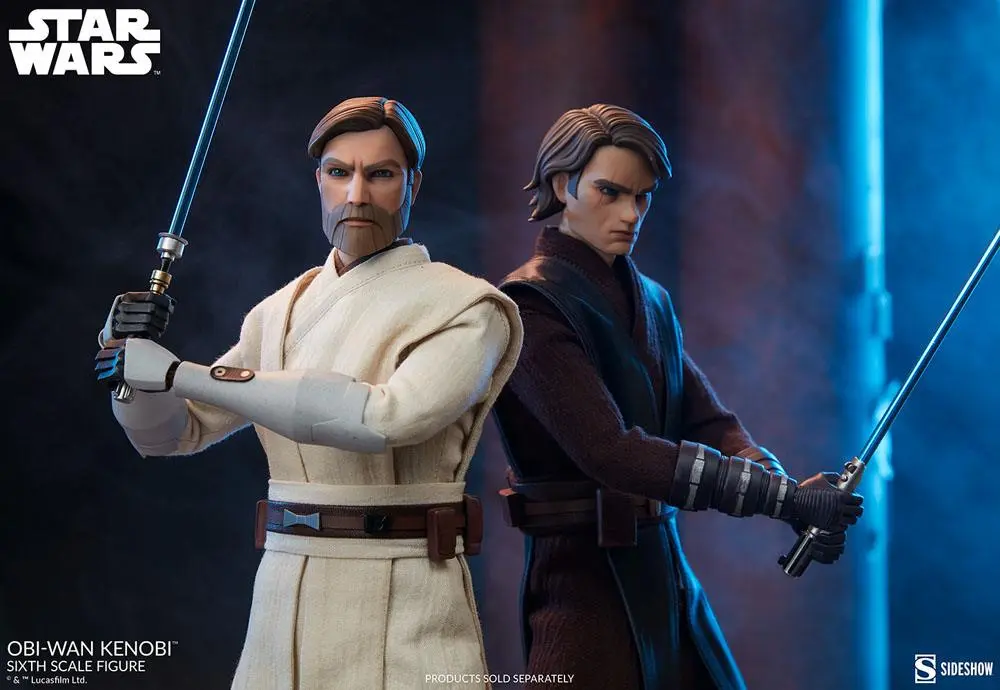 Star Wars The Clone Wars Action Figure 1/6 Obi-Wan Kenobi 30 cm termékfotó