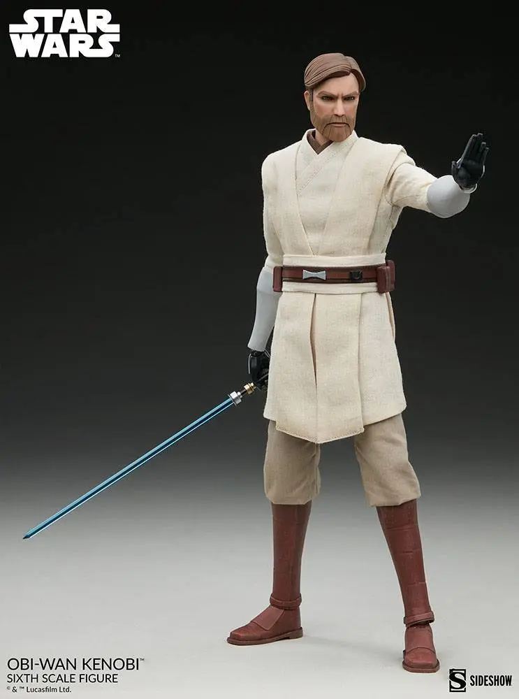 Star Wars The Clone Wars Action Figure 1/6 Obi-Wan Kenobi 30 cm termékfotó