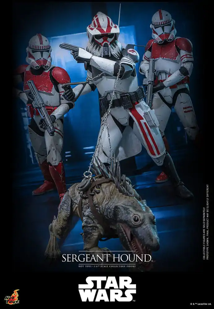 Star Wars: The Clone Wars 1/6 Sergeant Hound akciófigura 30 cm termékfotó