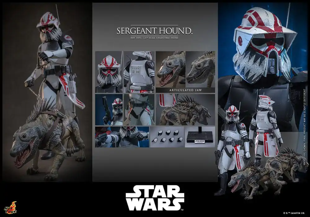Star Wars: The Clone Wars 1/6 Sergeant Hound akciófigura 30 cm termékfotó