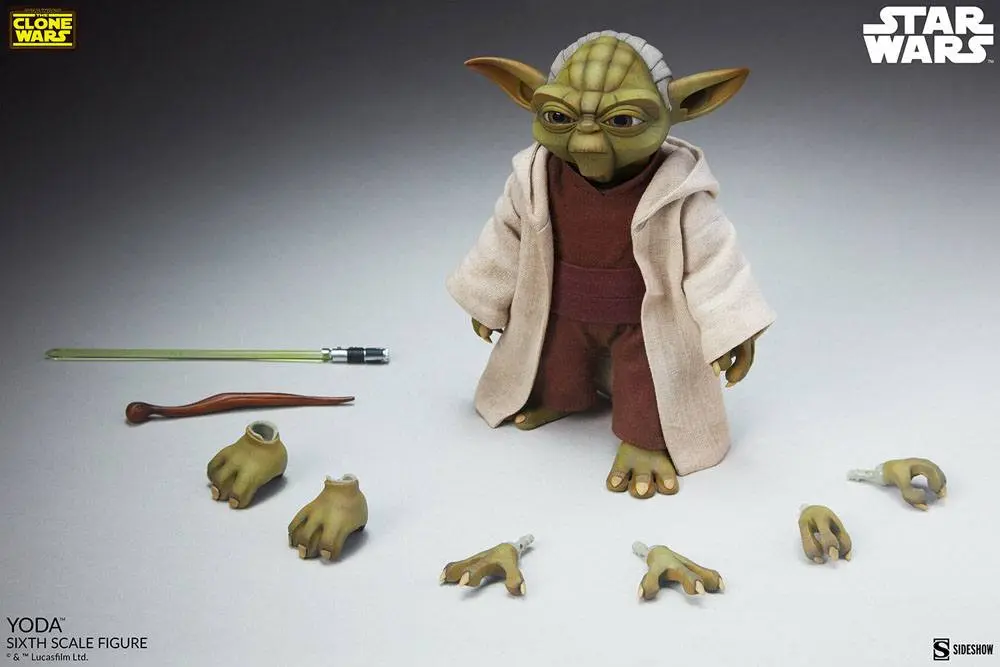Star Wars The Clone Wars 1/6 Yoda akciófigura 14 cm termékfotó