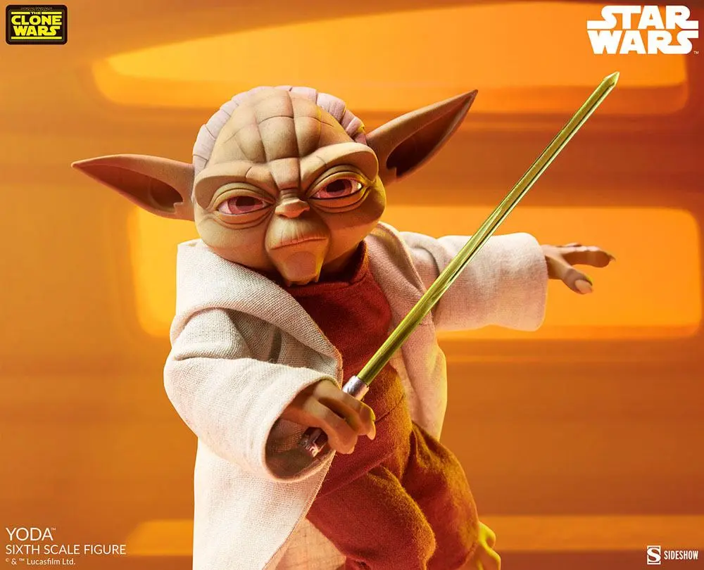 Star Wars The Clone Wars 1/6 Yoda akciófigura 14 cm termékfotó