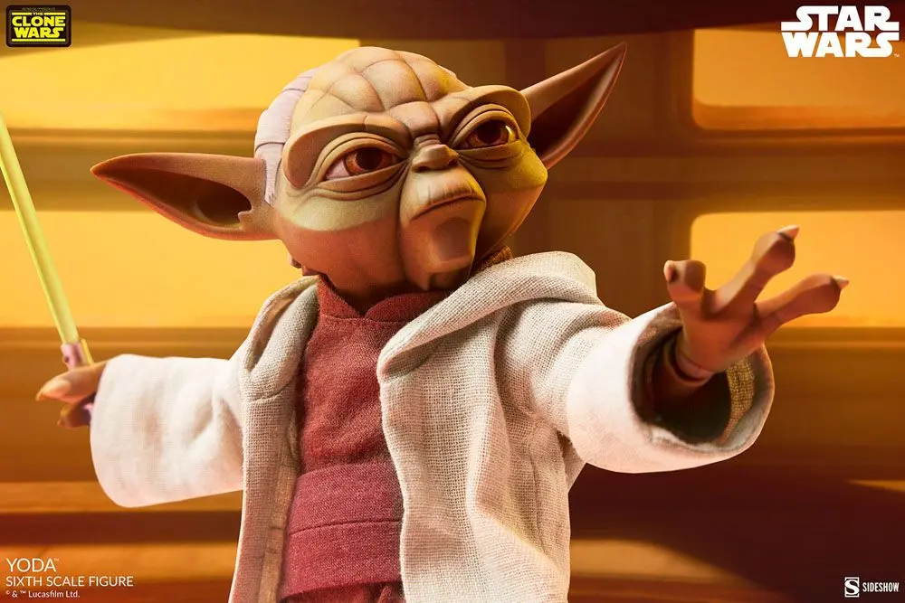 Star Wars The Clone Wars 1/6 Yoda akciófigura 14 cm termékfotó