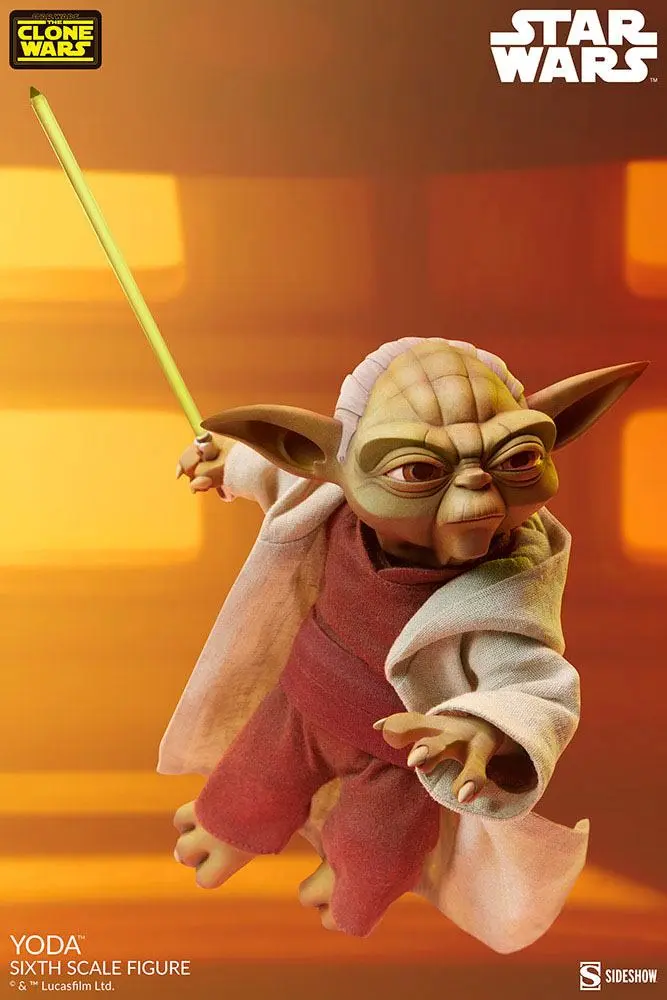 Star Wars The Clone Wars 1/6 Yoda akciófigura 14 cm termékfotó