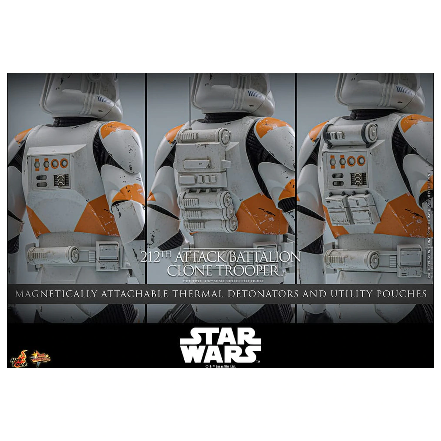Star Wars: The Clone Wars akciófigura 1/6 212th Attack Battalion Clone Trooper 30 cm termékfotó