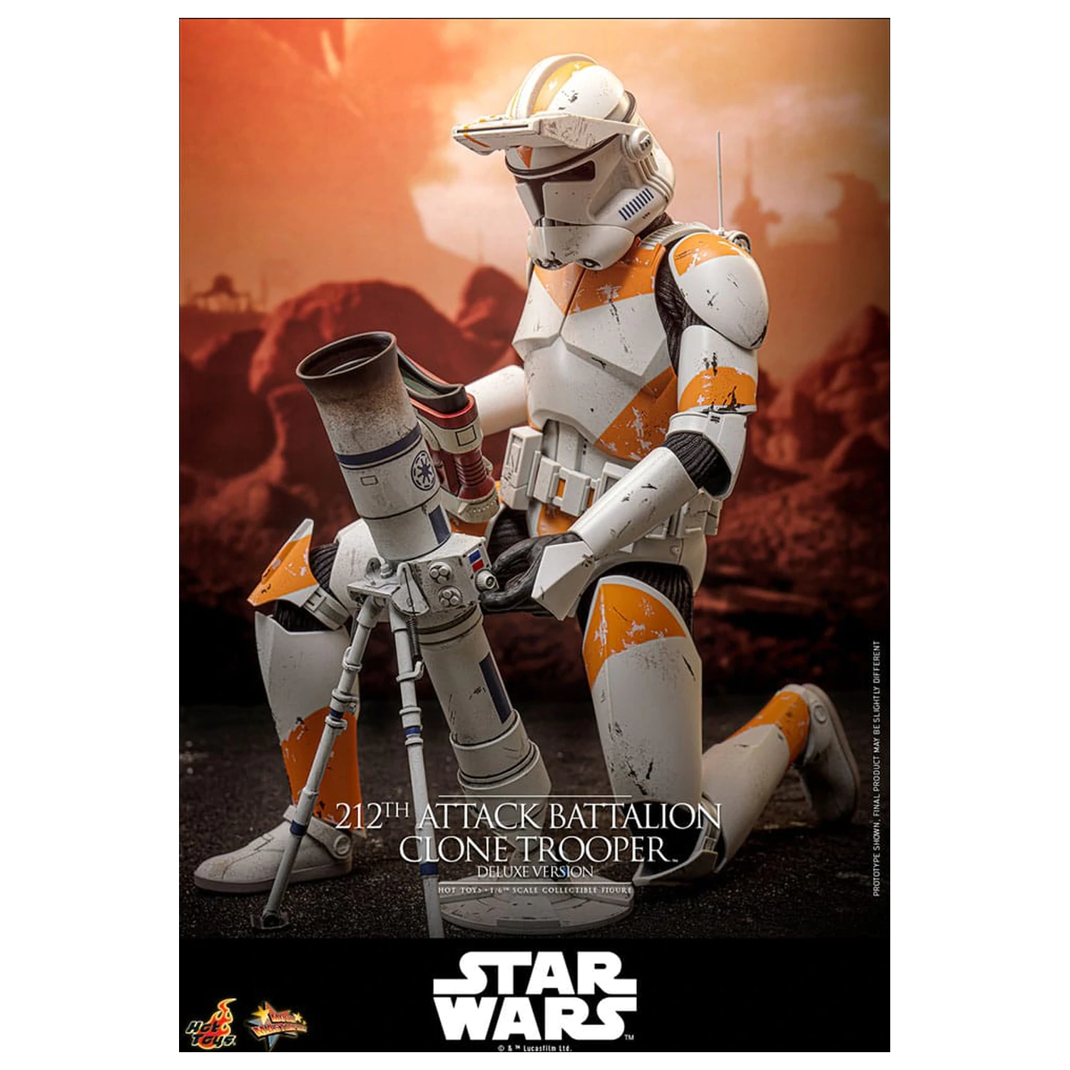 Star Wars: The Clone Wars akciófigura 1/6 212th Attack Battalion Clone Trooper Deluxe Version 30 cm termékfotó