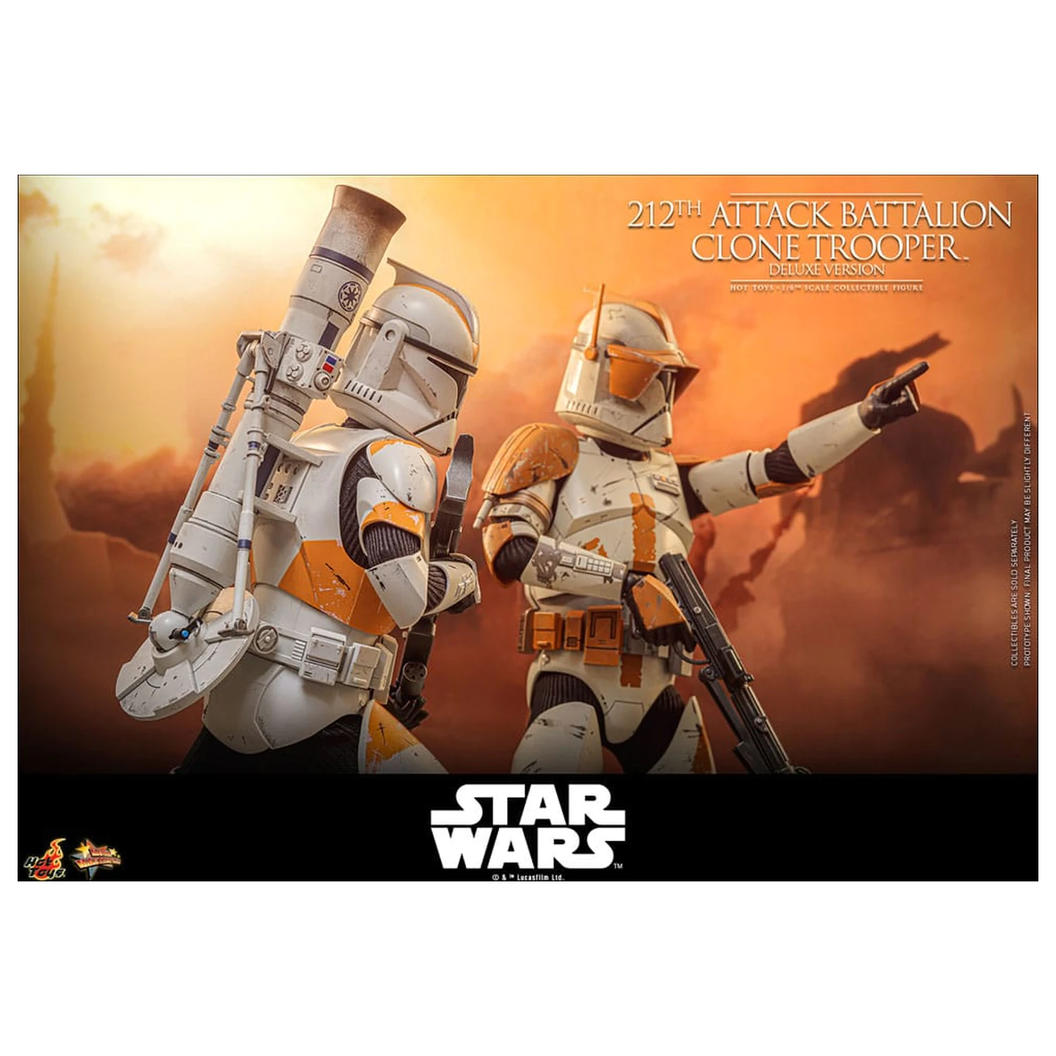 Star Wars: The Clone Wars akciófigura 1/6 212th Attack Battalion Clone Trooper Deluxe Version 30 cm termékfotó